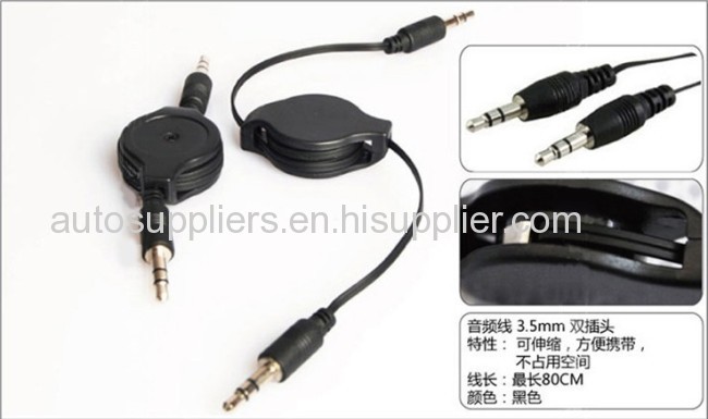 Connector retractable cable retractable aux cable aux audio cable car audio cable