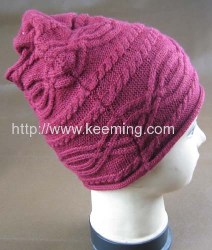 Roll edge Ladies wool cap 