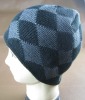 Lozenge effect jacquard hat