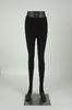 Black Cotton Spandex Leggings , Beautiful Ladies Foot Trousers