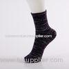 Anti - Pilling Mens Ankle Socks Black With Customized Printing