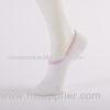 Jacquard Knitted Women No Show Socks White With Custom Size