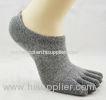 Comfortable Five Toe Socks , Embroidered Lovely Gray 5 Toe Socks