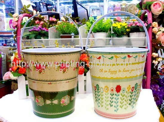 Hot stamping foil for plastic bucket with handle