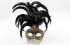 Prom Black Venetian Carnival Masks For Adults With Swarovski Crystal 15&quot;