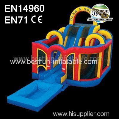 Inflatable bounce Castle combo with slide