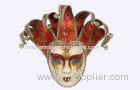 Mens Formal Venetian Jester Mask Red Hand Made For Ceremonies