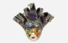 Women Plastic Joker Venetian Mask Lace Hand Made For Carnival