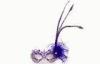 Sliver Filigree Metal Venetian Masks Purple Gift For Mardi Gras Party
