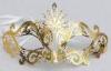 Gift Prom Metal Venetian Masks , Gold Venetian Laser Cut Masks