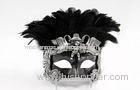 Gold Feather Masquerade Masks , Colombina Venetian Mask Men