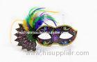 Mardi Gra Macrame Mask Blue Glitter Masquerade Masks For Women