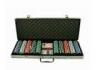 Aluminum Silver 500 Poker Chip Case / Chip Boxes With Foam , 573*200*69mm