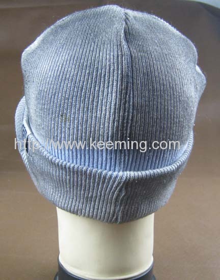 Cotton sand wash knitted hat with visor