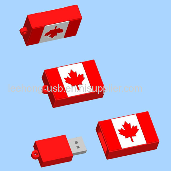 Canada nationalPVC flag usb disk