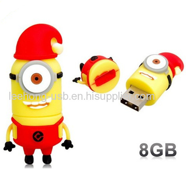 2013 novelty gift pvc minion usb flash 8gb