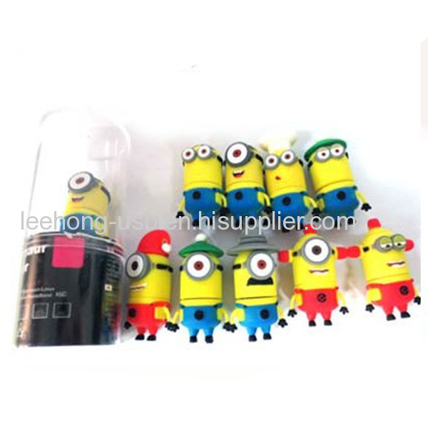 2013 novelty Christmas gift pvc minion usb flash 8gb