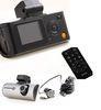 1080p Black Box HD Dual Camera Car DVR With TF Card , Loop Video Recording