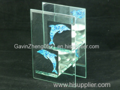 Glass blue starfish candle holder tea light holder glassware candle