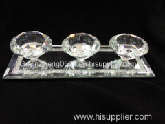 Crystal three cups candle holder tea light holder crystal gifts candle cup
