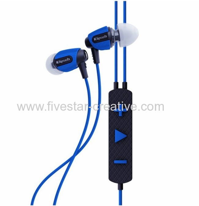 Klipsch Image S4i Blue Rugged Constructed In-Ear Headphones with iPhone Compatible Track and Call Controls