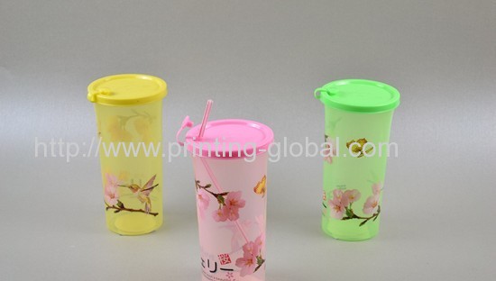 Hot stamping foil for plastic straw cup
