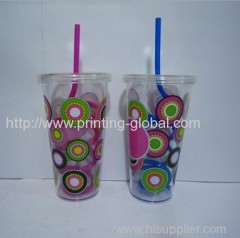 Hot stamping foil for plastic straw cup