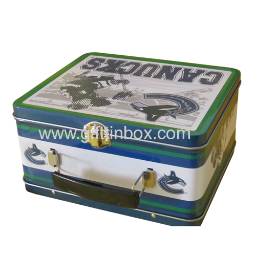 Rectangular lunch tin box