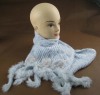 100% acrylic soft fashionable scarf with rabbit fur