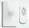 Us style, 1 key remote touch wall switch, crystal tempered glass panel+LED indicator