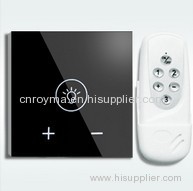 1 Gang Home Touch Screen Dimmer Switch 220V with RF Remote, 315/433Hz, AC110V-240V,LED backlight