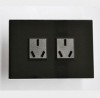 US Standard Wall Socket, 10A, 250V, Crystal Tempered Glass Panel Wall Power Socket outlet