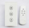 US Style RF Remote Control Electromotion Touch wireless Curtain Switch , Crystal Tempered Glass Touch Panel Wall Switch