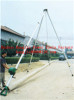 Tripod erecting pole machine