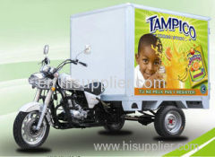 White three wheel bikes Cargo Tricycle With Cooling Box