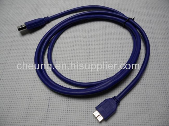 NEW BLUE 1.5M 5 FT USB 3.0 A Male TO MICRO-B MALE CABLE