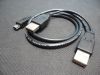 USB 2.0 Y Cable A Male to A Male and 5 Pin Mini Male Cable for External Hard Drives