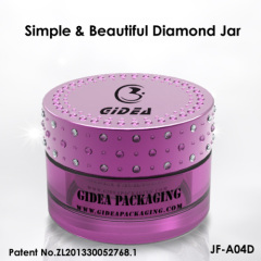 100ml Rose luxury acrylic jar with diamond cap