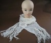 Single fashionable scarf with silver thread