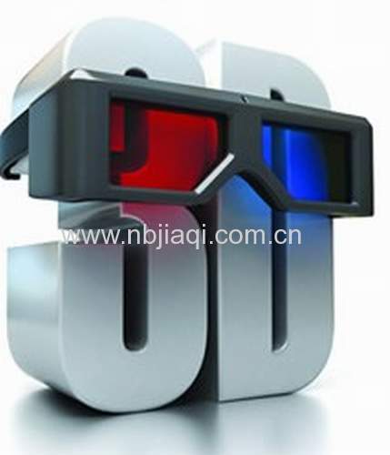 Red bule plastic Myopia general S3D glasses/High quality anaglyph 3D glasses for movie