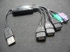 3 Port USB 2.0 Splitter Adapter HUB w/2 Port PS/2