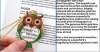 Owl pendant necklace magnifyingglass/magnifying glass owl design, with necklace