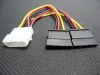 IDE to 2 Serial ATA SATA HDD Power Adapter Cable