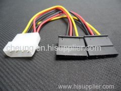 IDE to 2 Serial ATA SATA HDD Power Adapter Cable