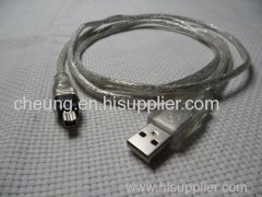 1.5M 5FT USB A Male to IEEE 1394 4 Pin Firewire Cable/usb to 1394 cable