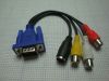 Laptop VGA to TV S-Video RCA AV 3 Adapter Cable
