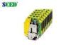 15.2mm Plastic Din Rail Terminal Blocks , Ground Terminal Block AWG 18-1/0