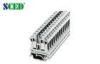 Double Decks 600V 65A Din Rail Terminal Blocks , 10.2mm Rail Mounted Terminal Block