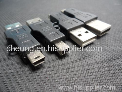 USB A to Mini B 5-Pin Data Cable Adapter Male to Male
