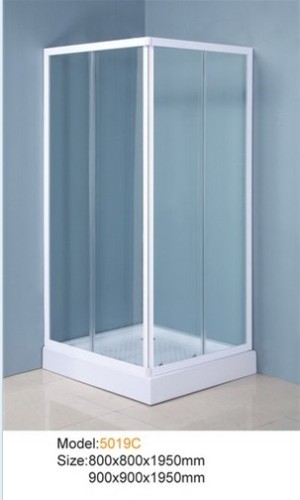 Square low tray ecnomic shower enclosure